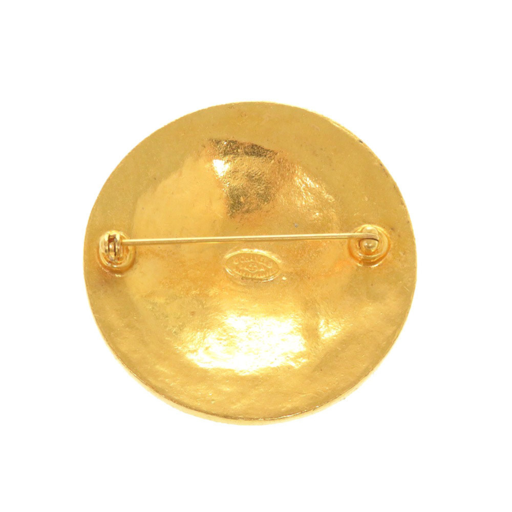 CHANEL Authentic Vintage Gold Logo Brooch - Picture 2 of 8